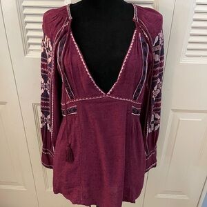 Free People embroidered top
